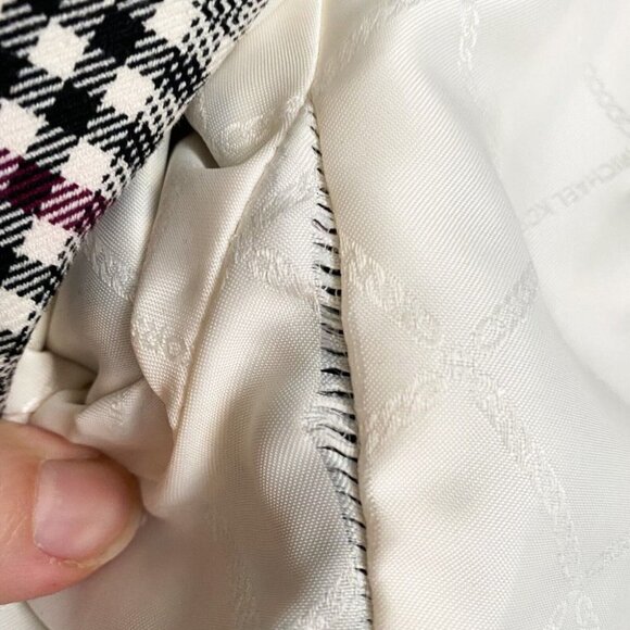 Michael Michael Kors Micro Plaid Structured Double Breasted Blazer 6 - Picture 13 of 13